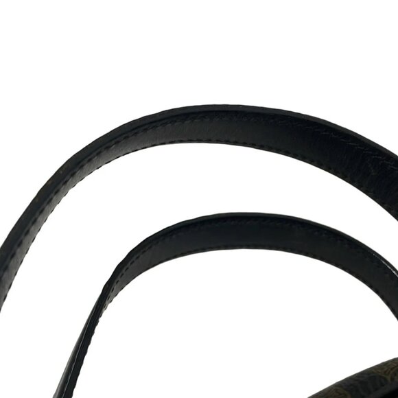 CELINE Macadam - Black Brown PVC Leather Handbag 375-053125 - Picture 6 of 9